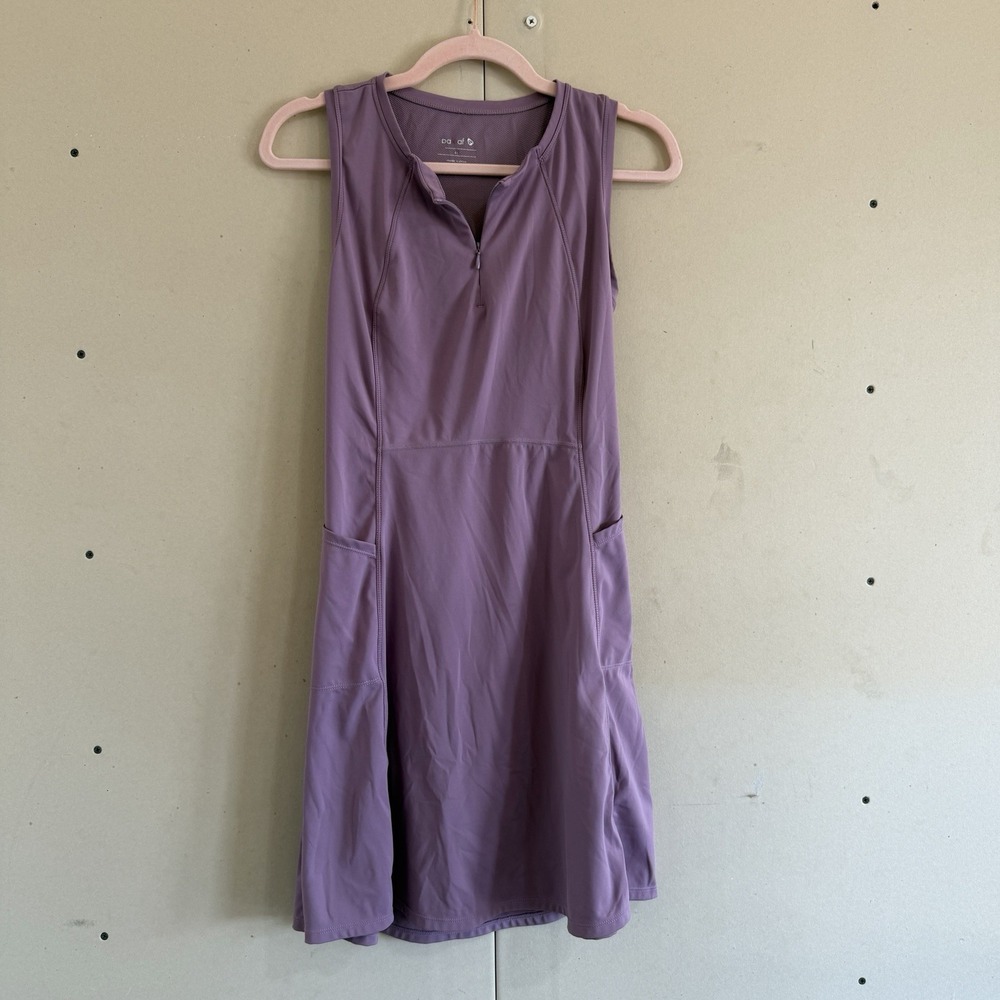 Baleaf Sleeveless Tennis & Golf Athletic Dress Purple Cutout Back Medium